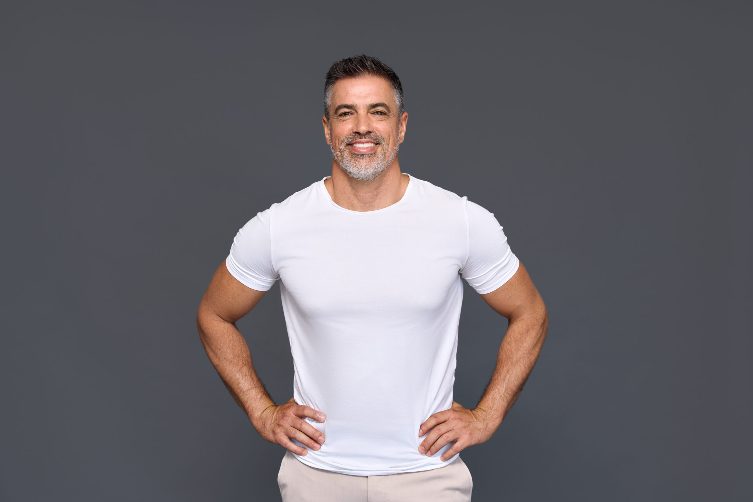 Confident man with a full head of hair after MD Hair Labs treatment